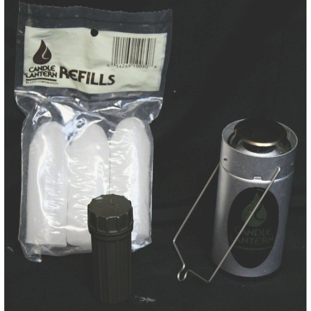 Candle Lantern Metal Portable Wax-Candle Matches in Waterproof Container Storage